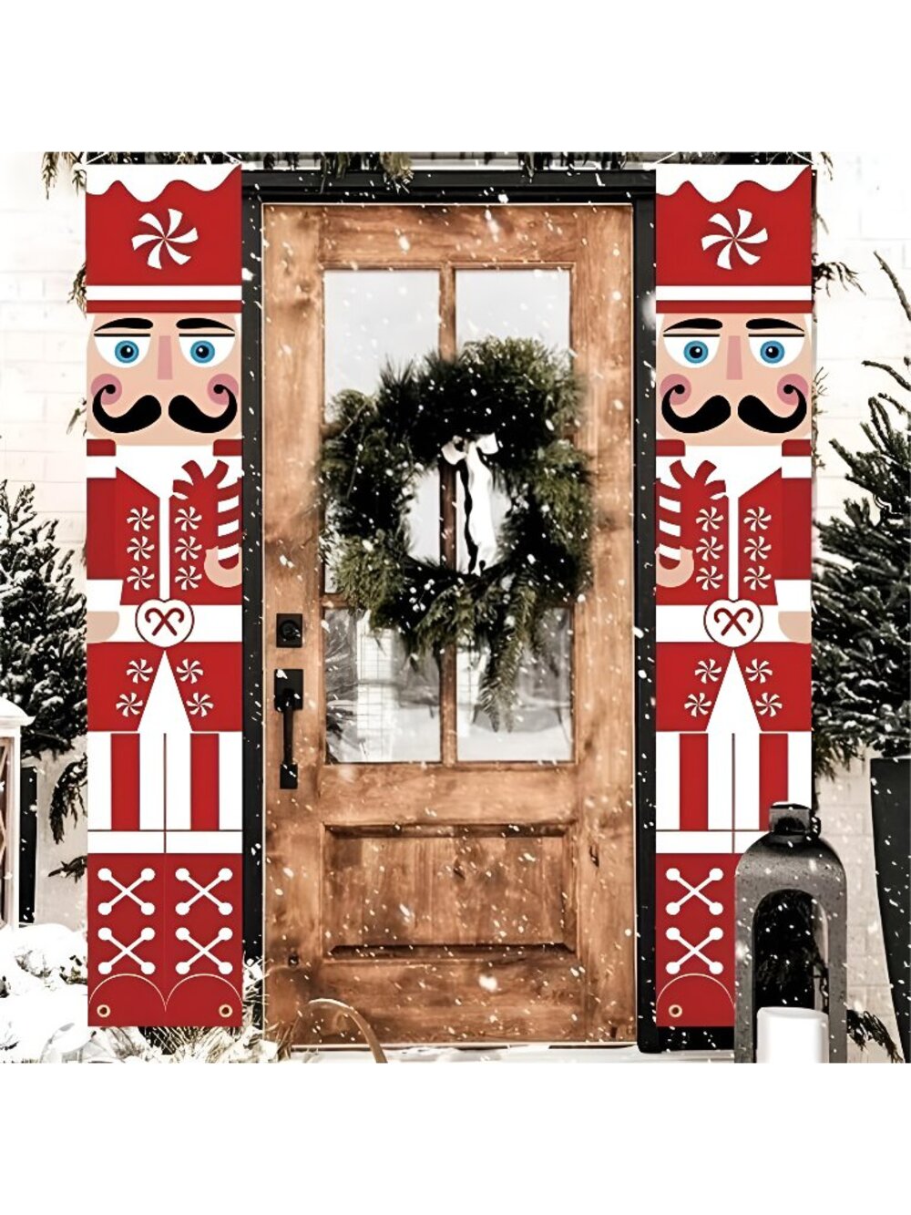 Christmas Nutcracker Banner - Porch Christmas Decorations Outdoor Indoor